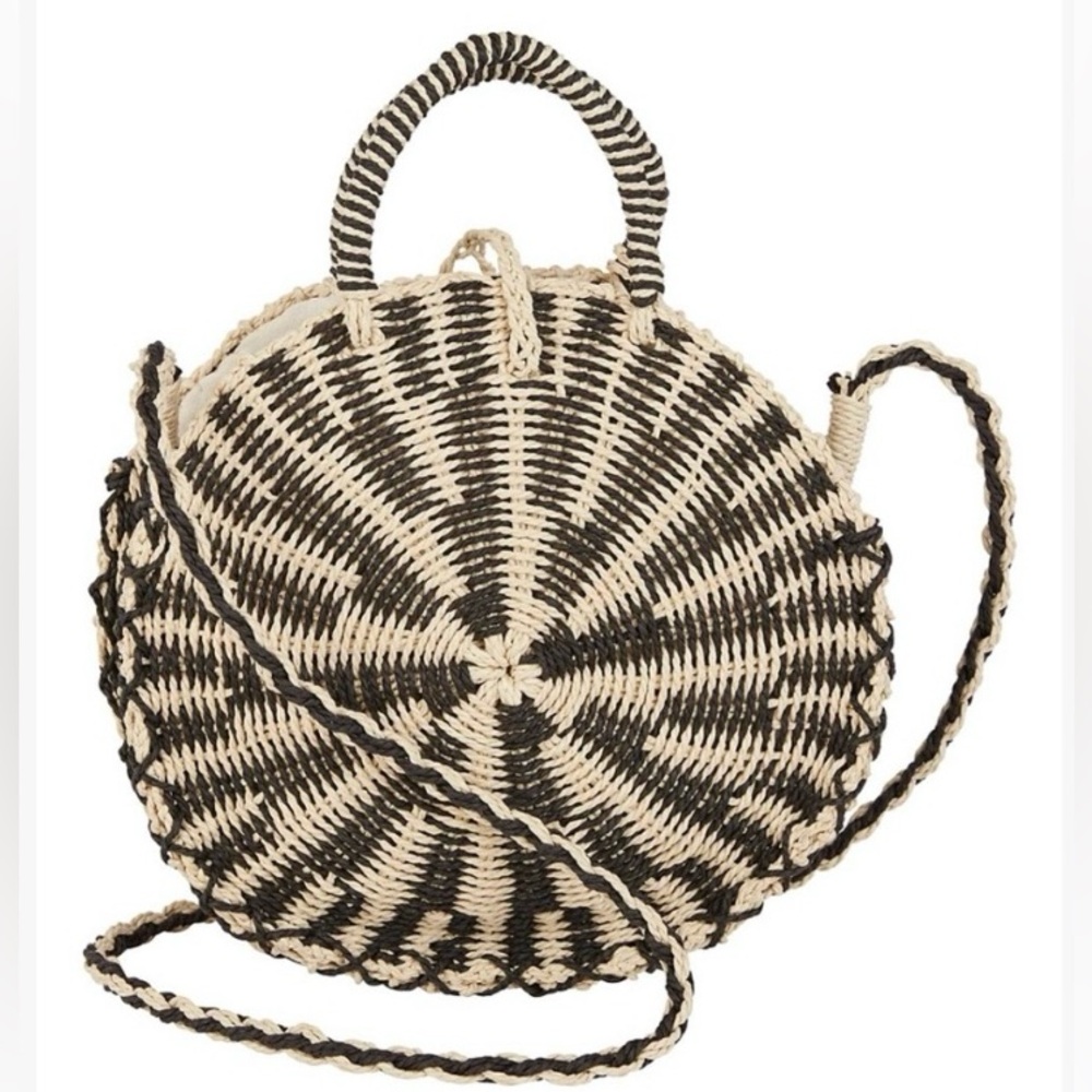 Billabong Cream and Black Crossbody Woven Bag - Picture 8 of 10